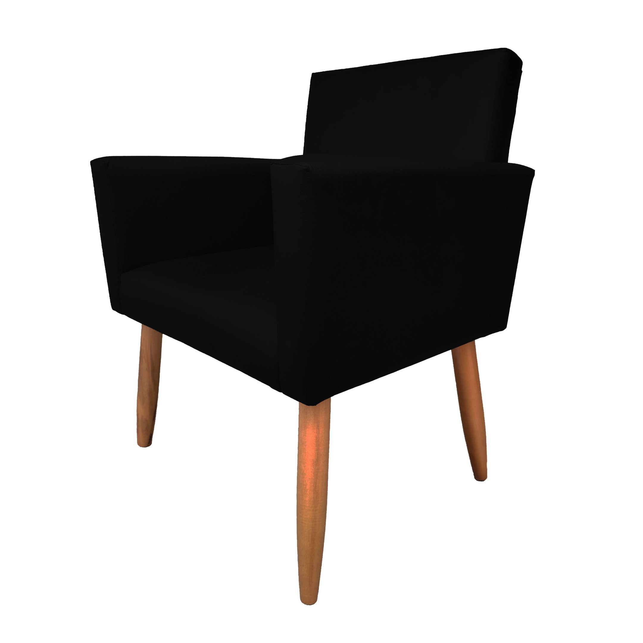 Poltrona Nina Suede Preto - Leal Decorados - 1