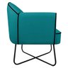 Poltrona Athena Base X Suede - Amarena Móveis - Azul Turquesa - 4