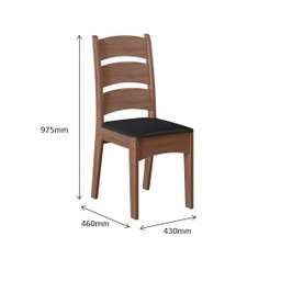 CONJUNTO SALA DE JANTAR MALI 1,56 COM 6 CADEIRAS AMÊNDOA 11C - 4