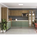 Ver imagem 1 de Armário de Cozinha Modulada Completa de Canto 15 Peças 2,29x3,78m 221 Botanic Kappesberg