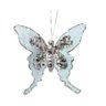Borboleta Decoração Natal com Glitter 18x16cm Azul - 1