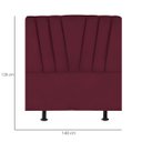 Ver imagem 3 de Cabeceira Estofada de Cama Casal Box 140 Cm Louise Suede:bordô