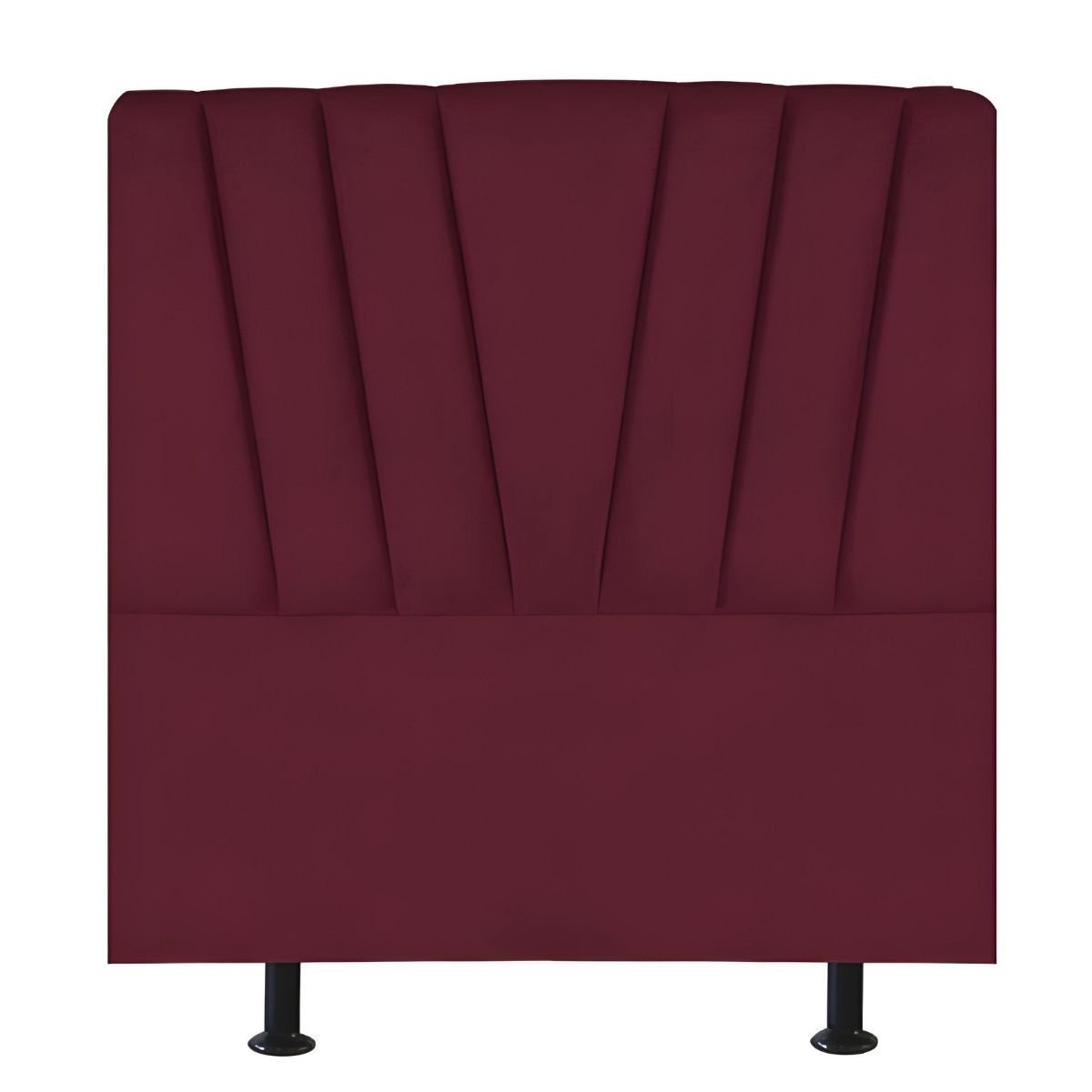 Cabeceira Estofada de Cama Casal Box 140 Cm Louise Suede:bordô - 1
