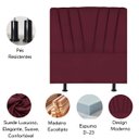 Ver imagem 4 de Cabeceira Estofada de Cama Casal Box 140 Cm Louise Suede:bordô