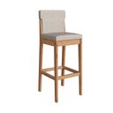 Ver imagem 1 de Conjunto 8 Banquetas Altas Arezzo para Bancada de Cozinha em Estilo Moderno - Amêndoa