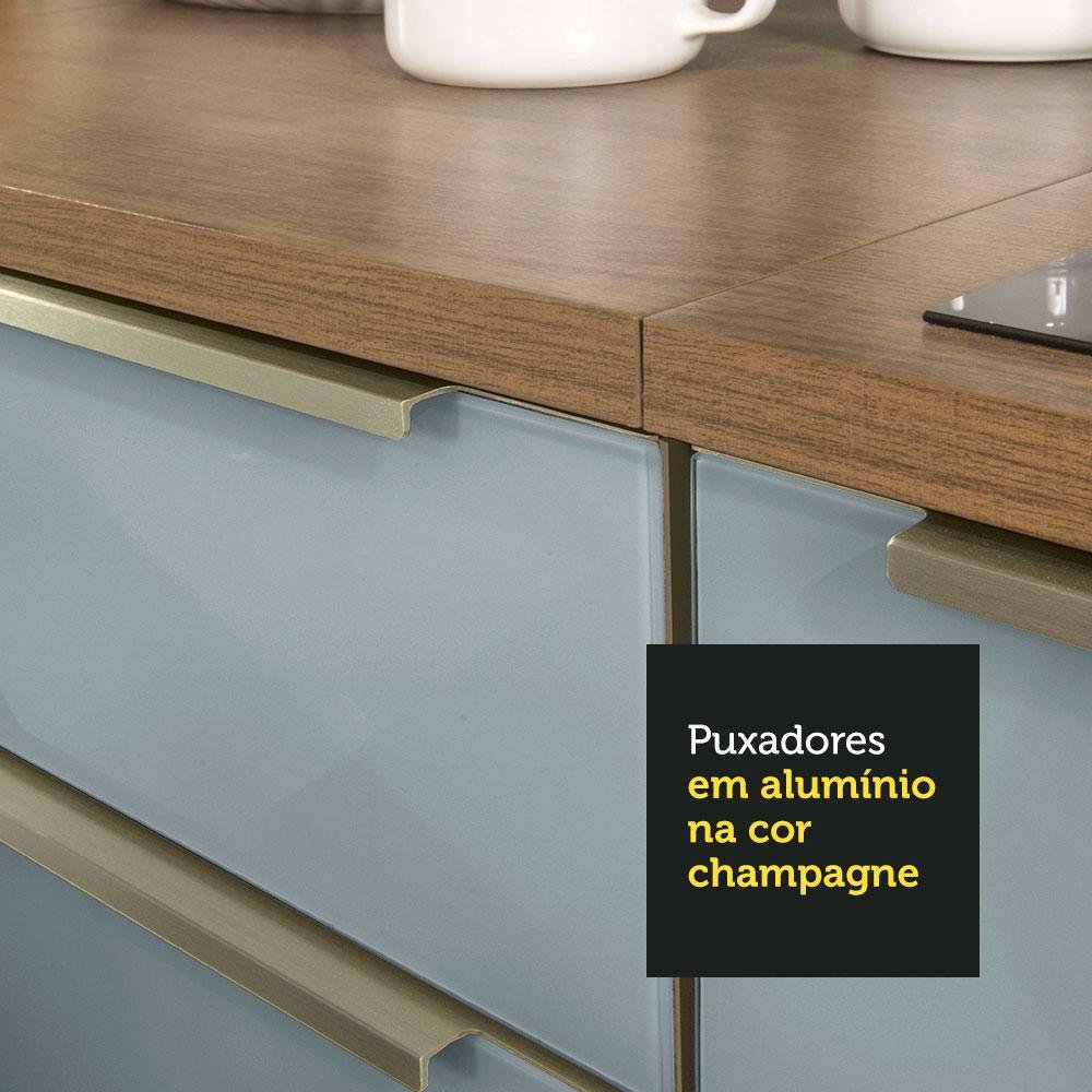 Balcão de Pia 120 cm 2 Portas 3 Gavetas - Rustic/Cinza Lux Madesa - 7