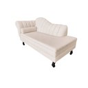 Ver imagem 4 de Recamier Decorativo Divã Amsterdã 187cm Lado Direito Suede Marfim