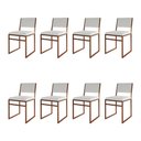 Ver imagem 1 de Kit 8 Cadeiras Industrial Isa Corino Branco Base Cobre para Mesa Sala Cozinha - Cobre/branco