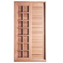 Ver imagem 1 de Porta Balcão de Correr Padrão Cedro com Veneziana 3f Reto Bat.14 Cm-2.15 (a) X 1.20 (l)