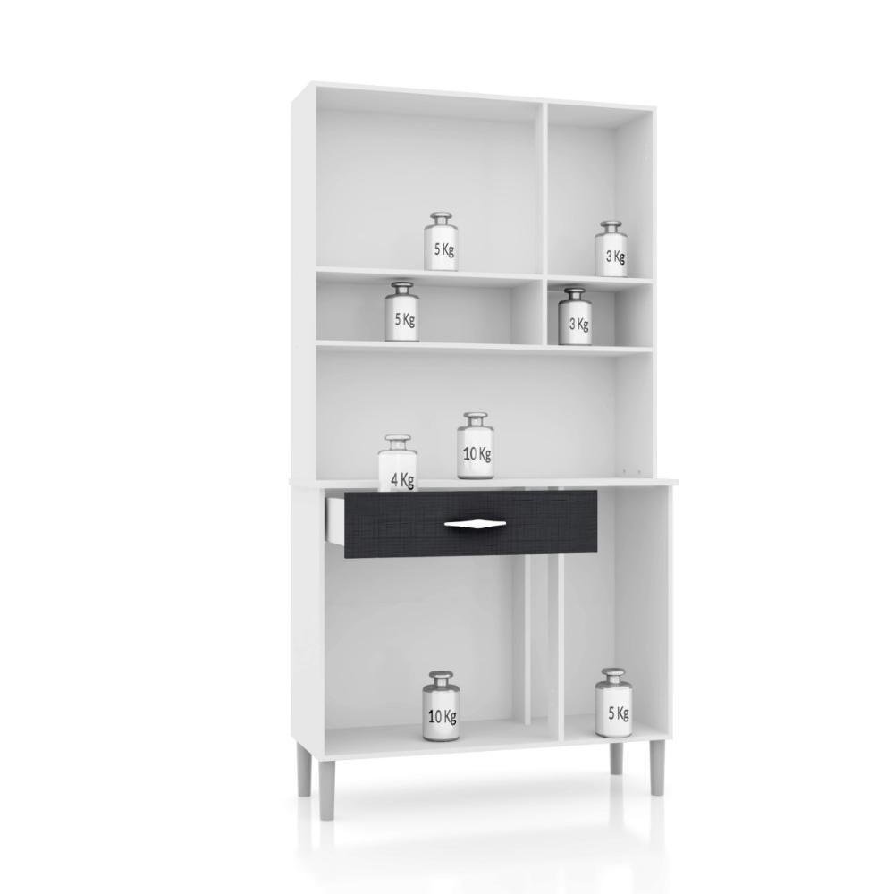 Armário de Cozinha 6 Portas com Nicho Vogue Kits Paraná - 3