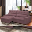 Ver imagem 3 de Sofá Retrátil Reclinável para Sala de Estar Living 250cm Dimas F04 Veludo Lilás