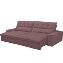 Ver imagem 4 de Sofá Retrátil Reclinável para Sala de Estar Living 250cm Dimas F04 Veludo Lilás
