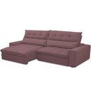 Ver imagem 2 de Sofá Retrátil Reclinável para Sala de Estar Living 250cm Dimas F04 Veludo Lilás