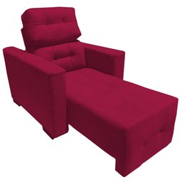 Sofá Poltrona 1 lugar Retrátil e Reclinável Veneza Vermelho- Moveis Aguias - 1