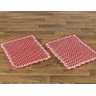 Tapete Crochê Dupla Face 2 Peças 70cm x 45cm 100% Algodão Cru - 1