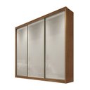 Ver imagem 1 de Guarda Roupa Casal Arezzo 3 Portas 4 Gavetas Novo Horizonte Cumaru/Fendi
