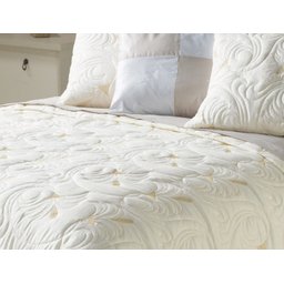 Kit Acolchoado Casal King Melody Dupla Face 5 Peças Marfim - 3