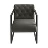 Kit 04 Poltronas Dallas Luxo Base de Ferro Preto Veludo Cinza Ruotolo Decor - 2