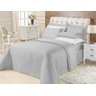Kit Acolchoado Casal Queen Top Line 3 Peças Cinza - 1