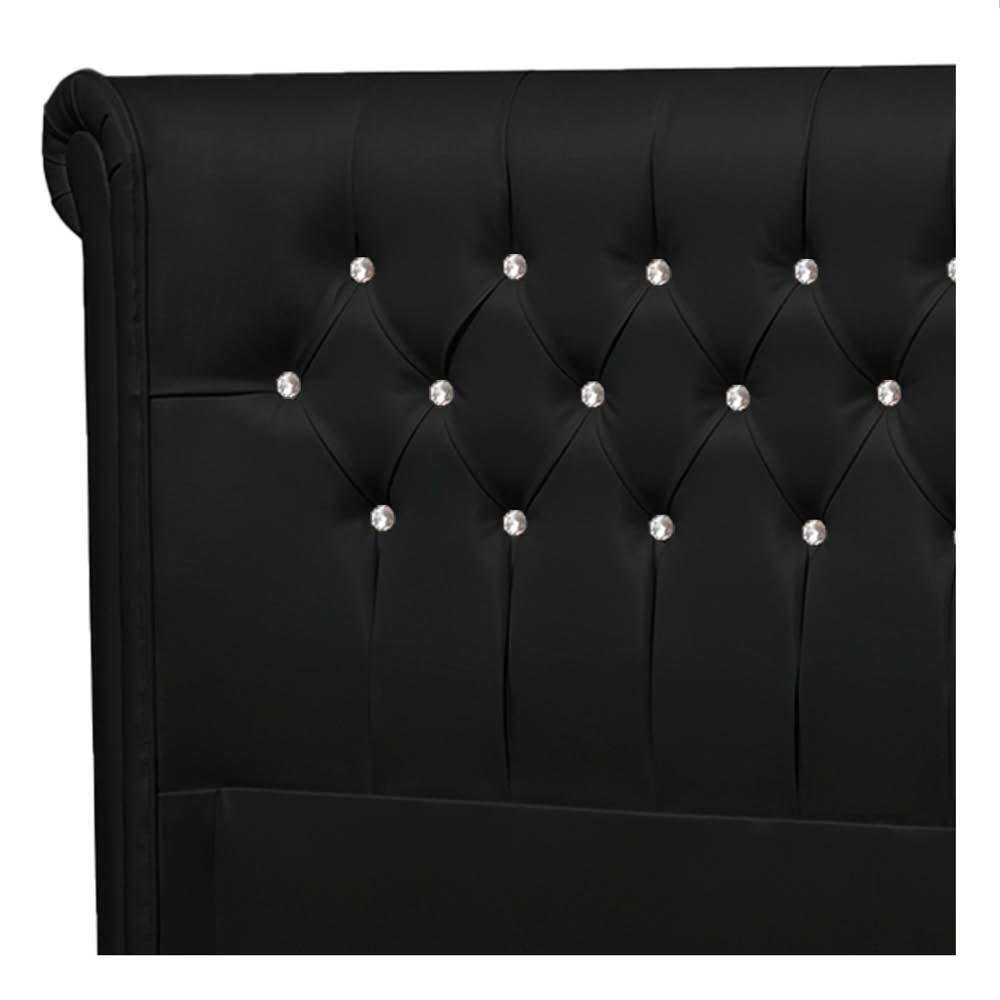Cabeceira Solteiro Brescia P04 100 Cm Suede Preto - 3