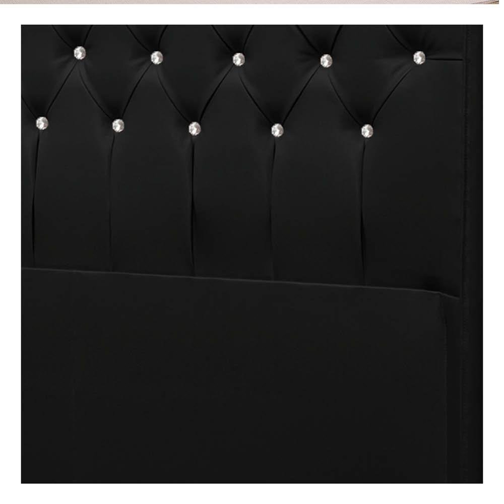 Cabeceira Solteiro Brescia P04 100 Cm Suede Preto - 2