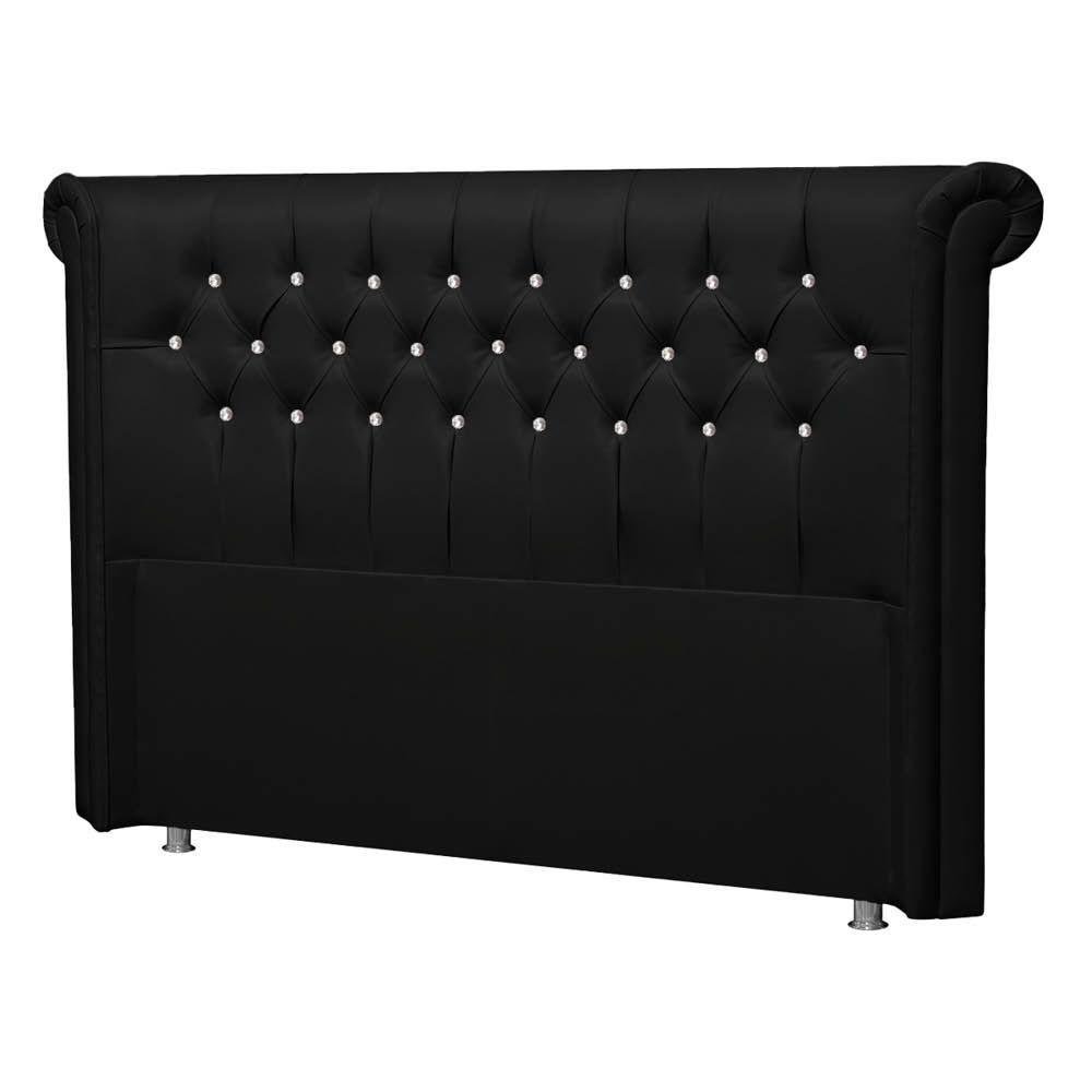 Cabeceira Solteiro Brescia P04 100 Cm Suede Preto - 4