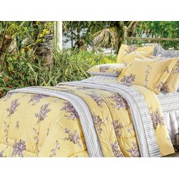 Kit Edredom Casal Queen Craft 5 Peças Vogue 100% Algodão 200 Fios - 1 Kit Edredom Casal Queen Craft 5 Peças Vogue 100% Algodão 200 Fios - 1