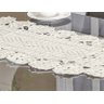 Caminho de Mesa Crochê Peça 1,50m x 35cm 100% Algodão Cru - 3