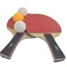 Raquete Ping Pong Tenis Mesa Anatômico Madeira Borracha 2und - 1