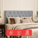 Ver imagem 4 de Cabeceira Painel Estofada Paris Suede Cinza Queen 1,60m para Cama Box - Arkell