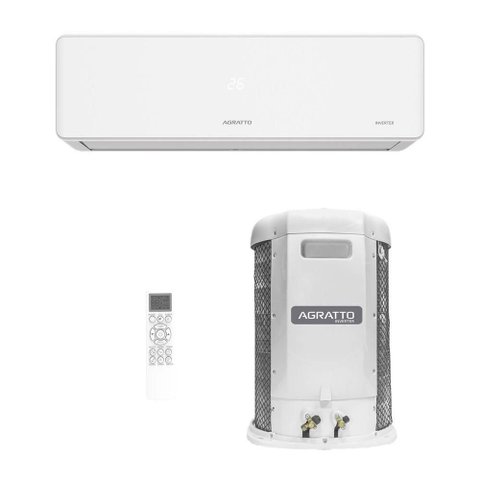 Ar Condicionado Split Agratto Hi Wall Fit Top Inverter 18.000 Btu/h Frio Monofásico Branco Ficst18f