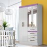 Guarda-roupa de Bebê Branco com Espelho - 1