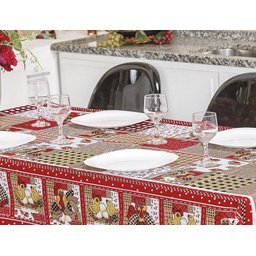 Toalha de Mesa Retangular Vilela 2,10M x 1,40M Estampa Fazendinha - 2