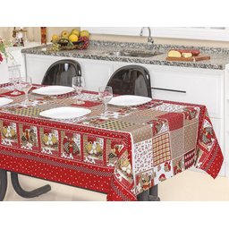 Toalha de Mesa Retangular Vilela 2,10M x 1,40M Estampa Fazendinha - 1