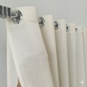 Ver imagem 4 de Cortina Gaze de Linho Sala Quarto com Forro 2,80x1,80 Marfim