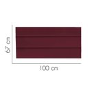 Ver imagem 2 de Painel Estofada Argentina 100cm Solteiro para Cama Box Quarto Suede Bordô - Gat Magazine