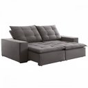 Ver imagem 2 de Sofá 4 Lugares Paris Retrátil e Reclinável Super Pilow 250cm Cinza - Celflex