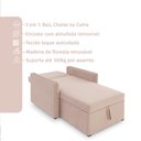 Ver imagem 5 de Sofá 3 em 1 Chaise, Cama e Baú Neve Rose Estofama