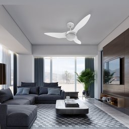 Ventilador de Teto Aliseu Terral com Controle de Parede 127v - Branco - 8