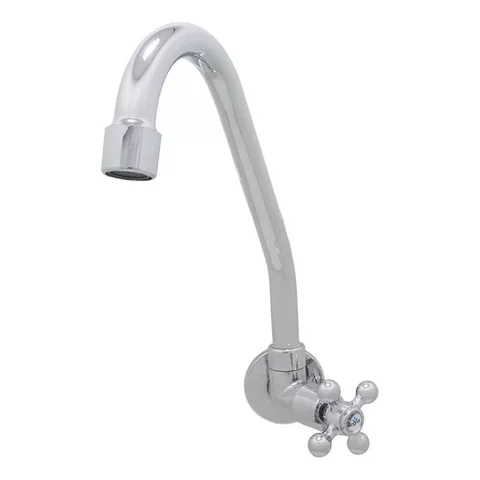 Torneira Para Cozinha Bica Móvel Metal Luxo Cromada De Parede Bognar