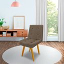 Ver imagem 2 de Cadeira de Jantar Eames Estofada Suede Cappuccino - Montanaris Decor MD MONTANARIS DECOR