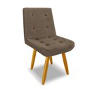 Ver imagem 1 de Cadeira de Jantar Eames Estofada Suede Cappuccino - Montanaris Decor MD MONTANARIS DECOR