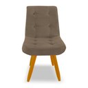 Ver imagem 3 de Cadeira de Jantar Eames Estofada Suede Cappuccino - Montanaris Decor MD MONTANARIS DECOR