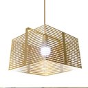 Ver imagem 2 de Pendente Aramado Mod Quadrado Dourado Interlux