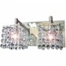 Lustre Parede Arandela 2 cubos com Pedras de Cristais Legitimas k9 Led Inclusa  uso cabeceira cama - 1