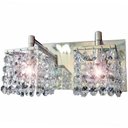 Ver imagem 1 de Lustre Parede Arandela 2 cubos com Pedras de Cristais Legitimas k9 Led Inclusa uso cabeceira cama