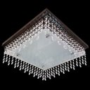 Ver imagem 4 de Lustre teto plafom Sala quarto , acabamento em tabaco com pedras de cristais