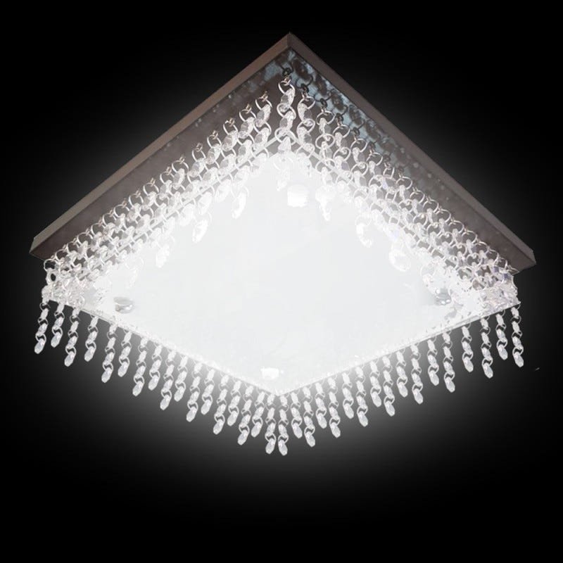 Lustre teto plafom Sala quarto , acabamento em tabaco com pedras de cristais - 2