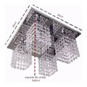 Ver imagem 4 de Lustre Plafon com Cubos de Pedras de Cristais Legitimos K9 . Sala , Quartos
