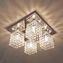 Ver imagem 3 de Lustre Plafon com Cubos de Pedras de Cristais Legitimos K9 . Sala , Quartos